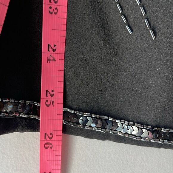 Vintage Silk CC Courtenay Blouse Sequin Beaded Blouse Black Medium - Picture 10 of 11